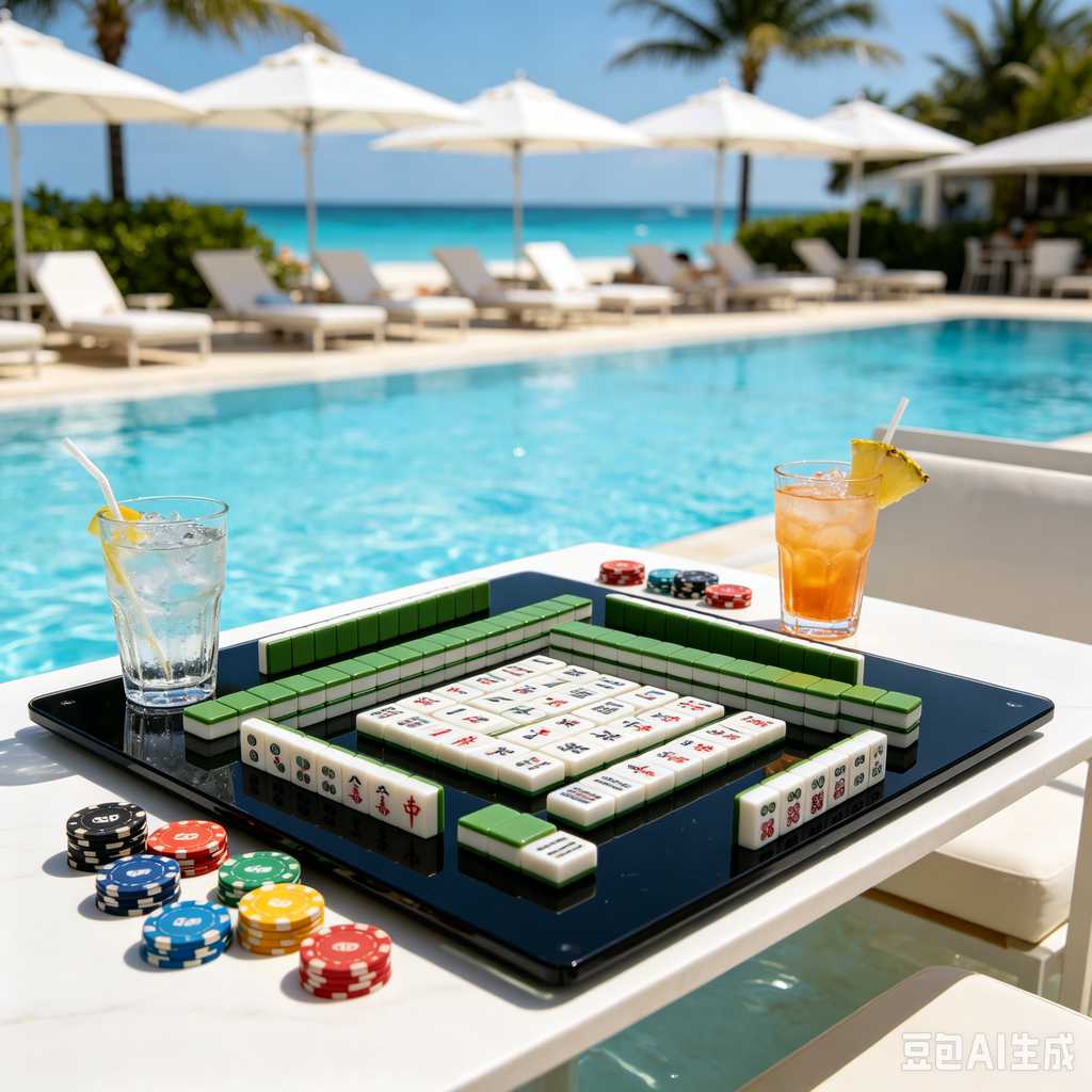 printed logo mahjong set