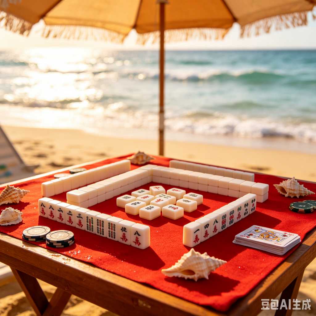 gradient green mahjong set